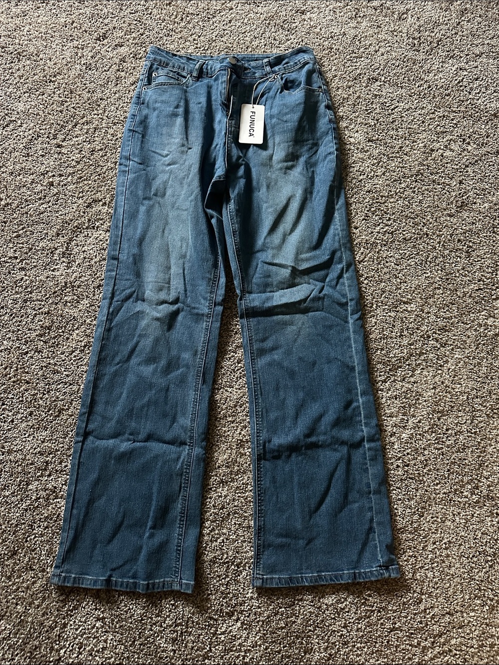 Women's Blue Boyfriend Jeans - Relaxed Fit